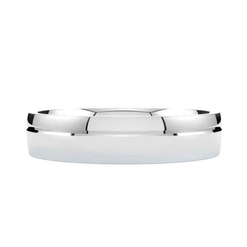 obrączki ślubne złoto białe 585 półokrągłe